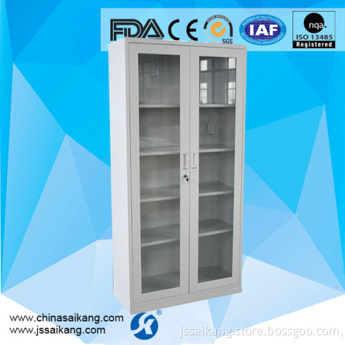 Glass Door Instrument Cabinet with Adjustable Shelves